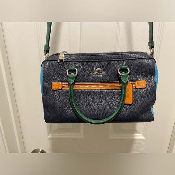 Coach Rowan Satchel Bag In Colorblock - Picture 4 of 13